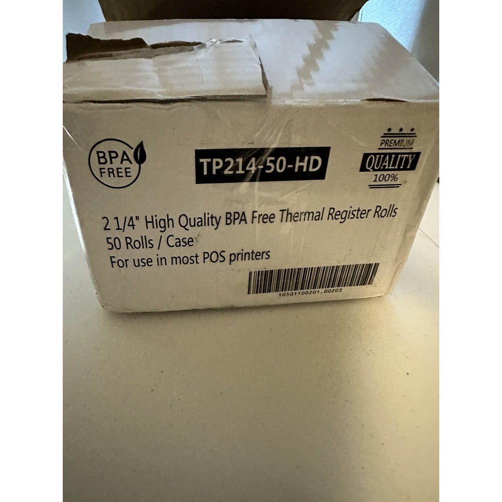 2 1/4" x 50' Heavy Duty Thermal Receipt Paper 50 Rolls BPA Free POS TP214-50-HD